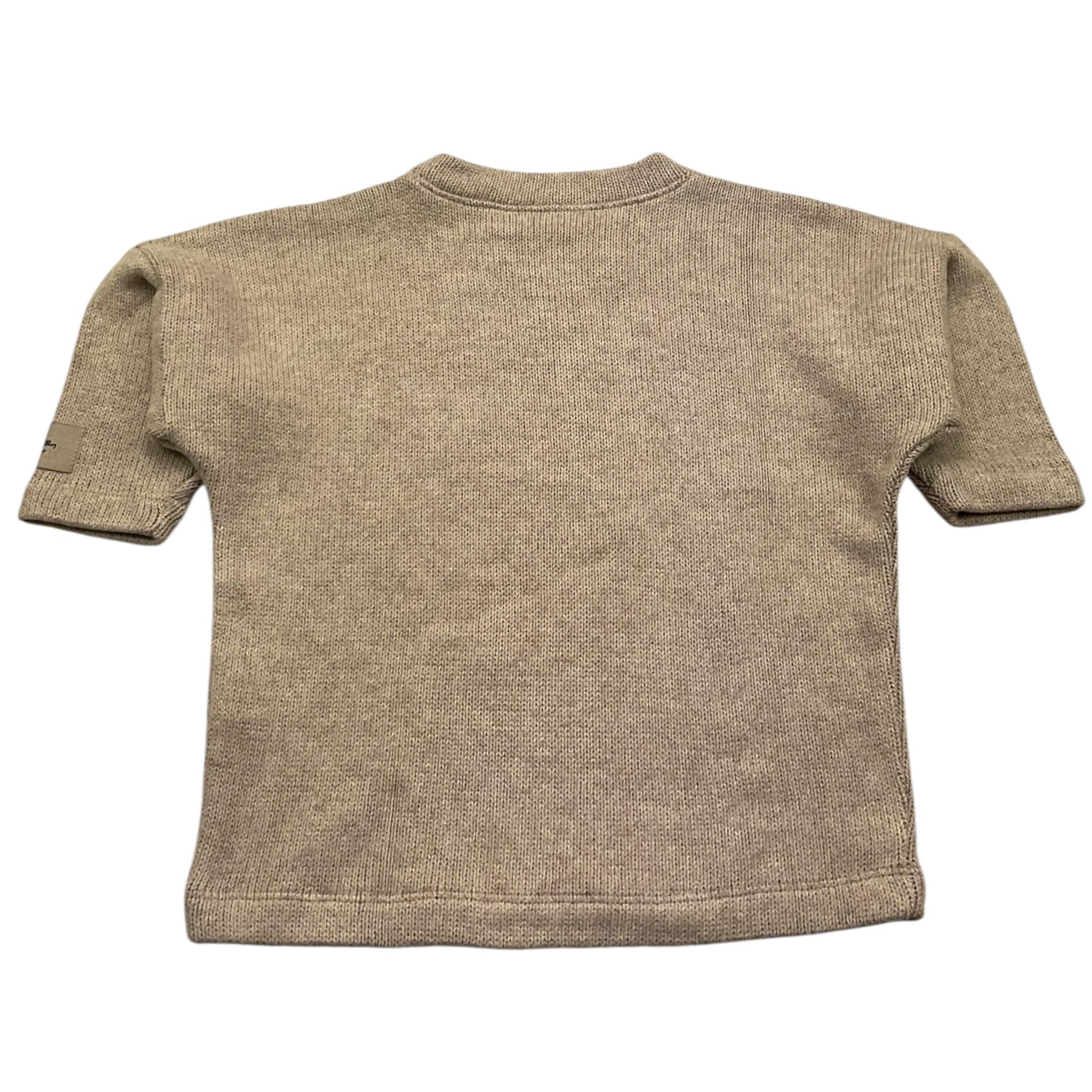 @MADILLY maglia tinta unita grocollo con fantasia a righe Beige per Neonata 018899NX BEIGE @MADILLY 