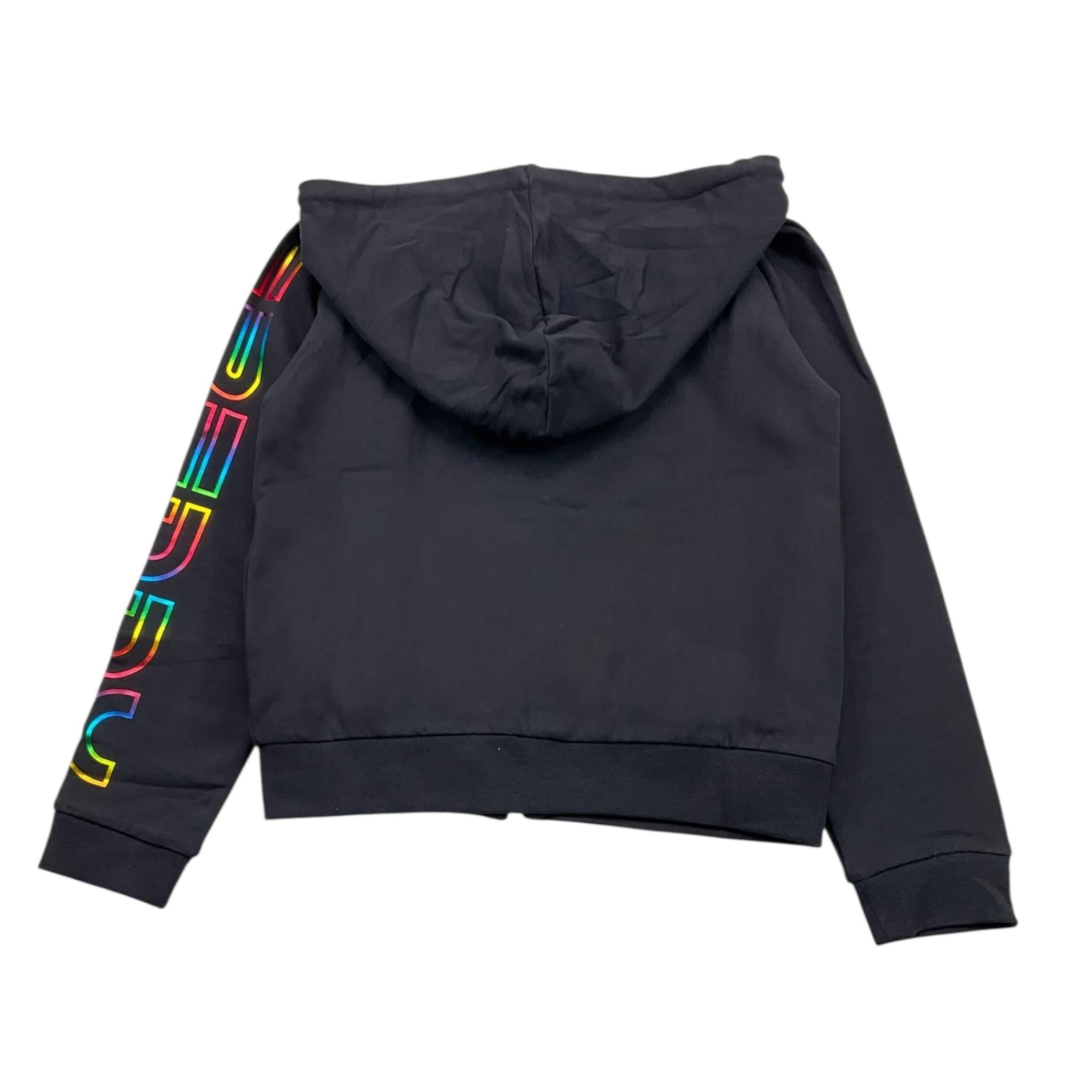 FREDDY felpa tinta unita con zip e cappuccio Nero per Bambina FR1825 NERO FREDDY 