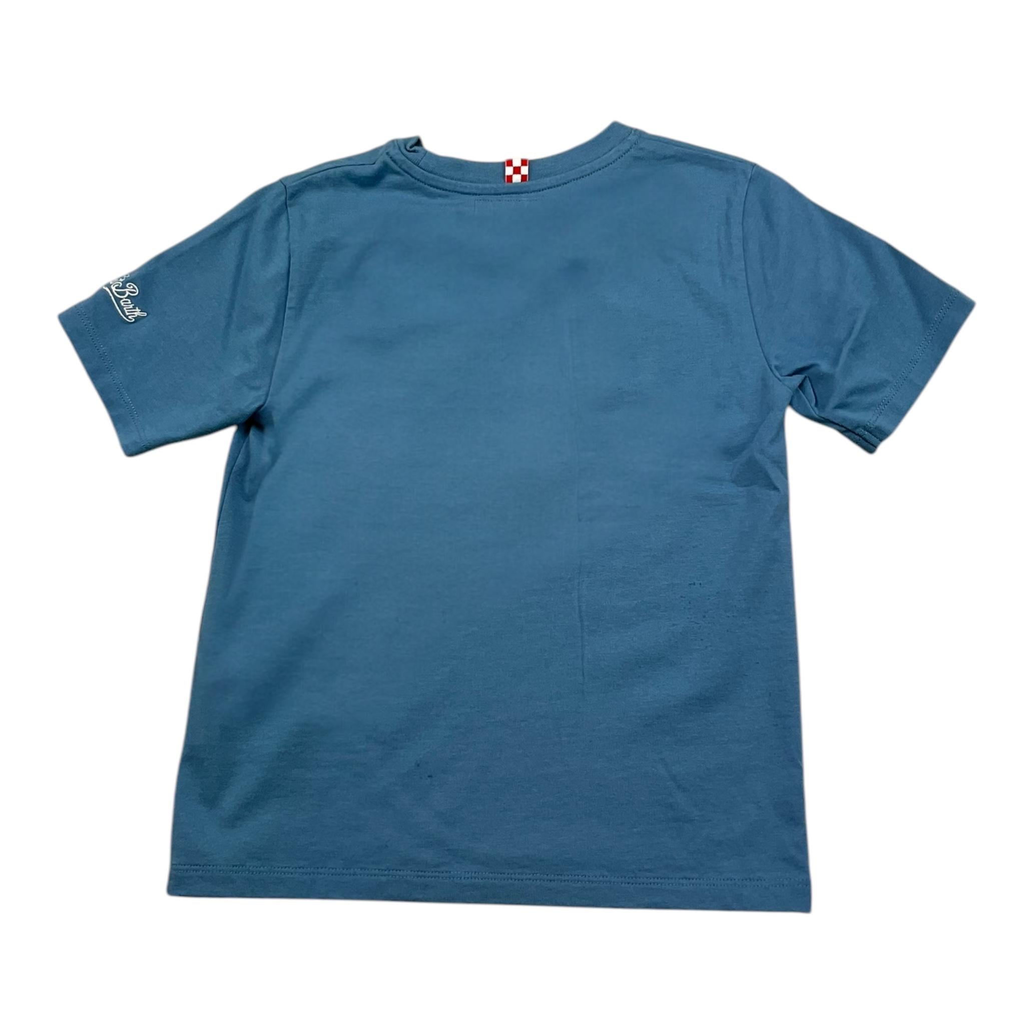 SAINT BARTH t-shirt girocollo tinta unita con stampa Azzurro per Bambino SNOOPYPAST AZZURRO SAINT BARTH 