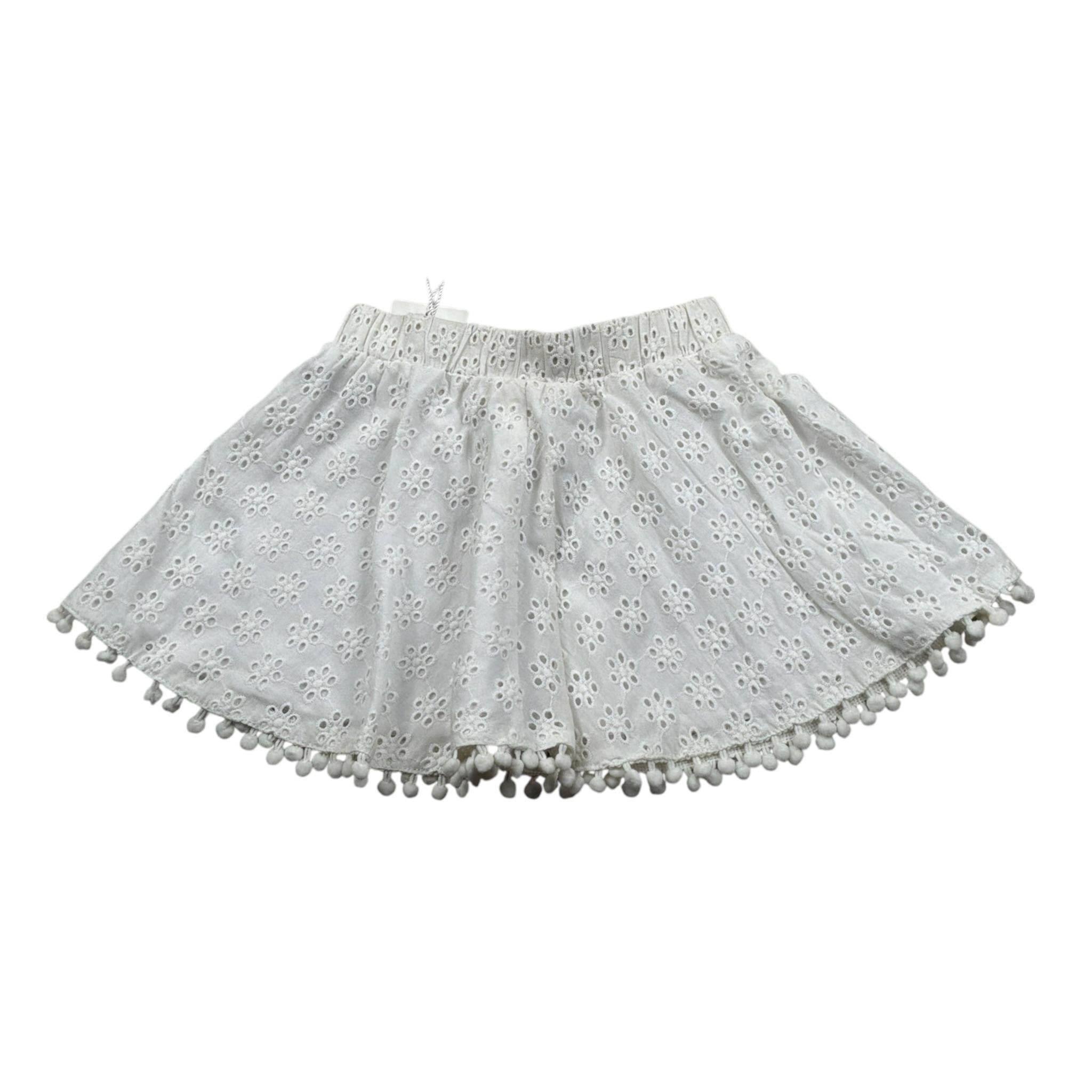 Patrizia Pepe Gonna tinta unita In Pizzo Sangallo Bianco per Neonata PNFGO02 BIANCO PATRIZIA PEPE 