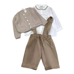 COLIBRI completo 3pz salopette-camicia-cardigan Bianco per Neonato CO2M BIANCO COLIBRI 