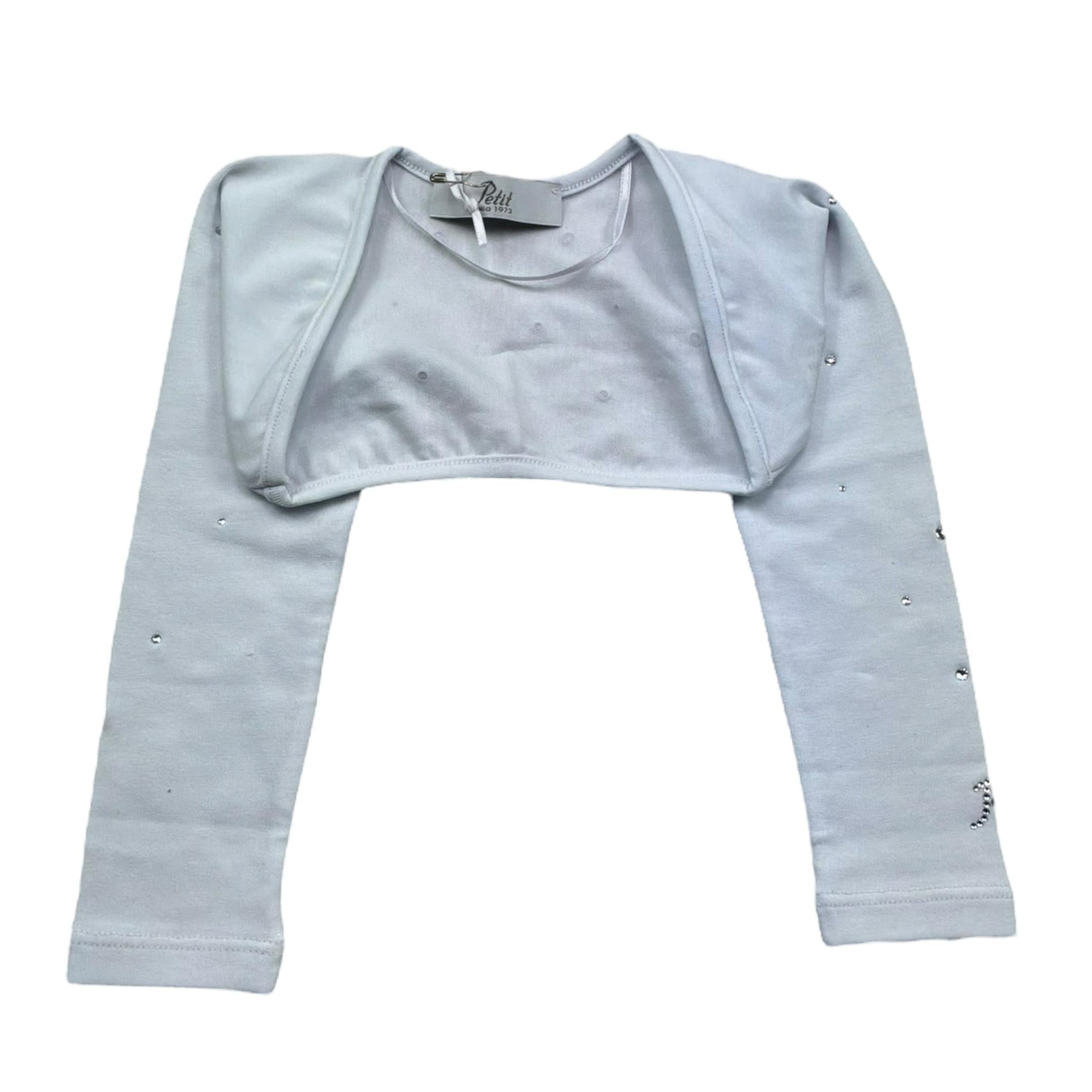 Petit Coprispalle Tinta Unita con Brillantini per Neonata S1213281S BIANCO PETIT 