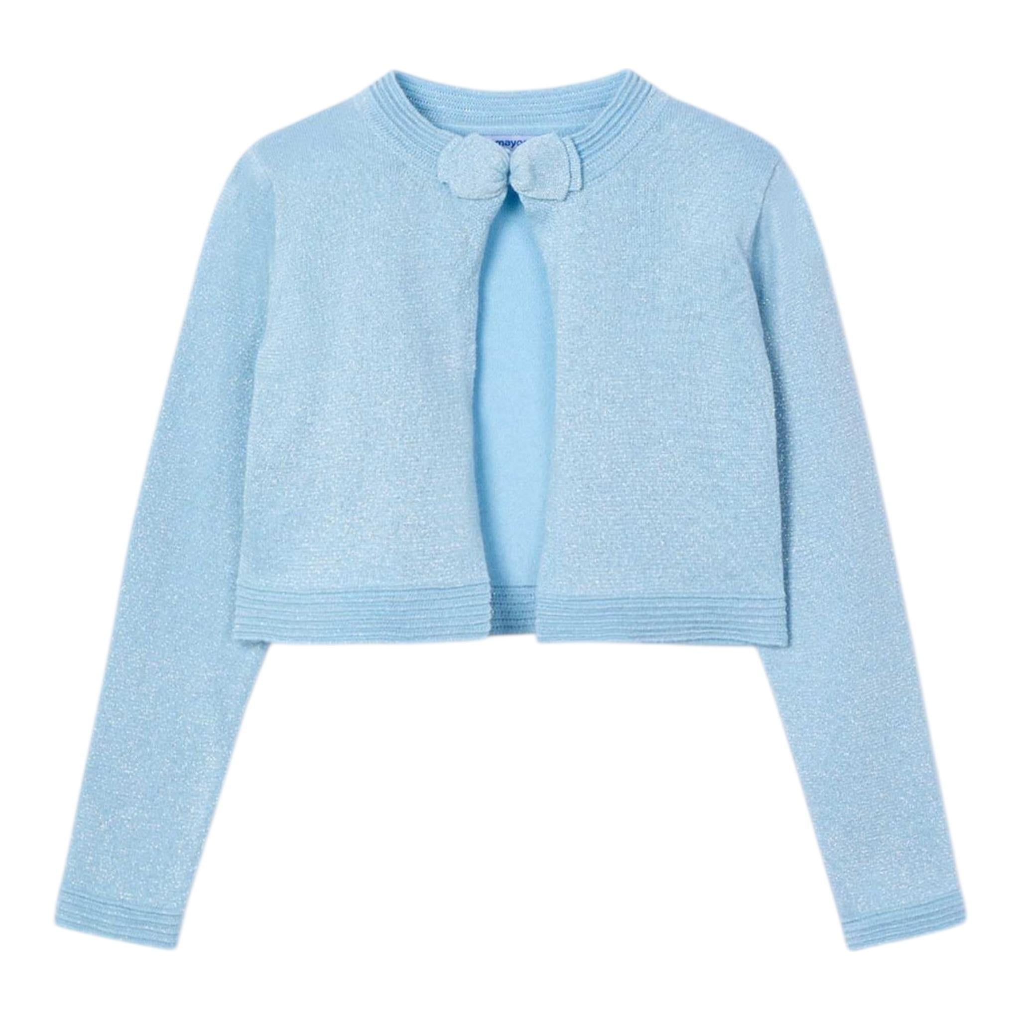 Mayoral Coprispalle Tinta Unita Glitterato per Bambina 321 AZZURRO MAYORAL 