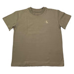 Calvin Klein T-Shirt Girocollo Tinta Unita con Stampa per Bambino IB0IB02449X SABBIA CALVIN KLEIN 