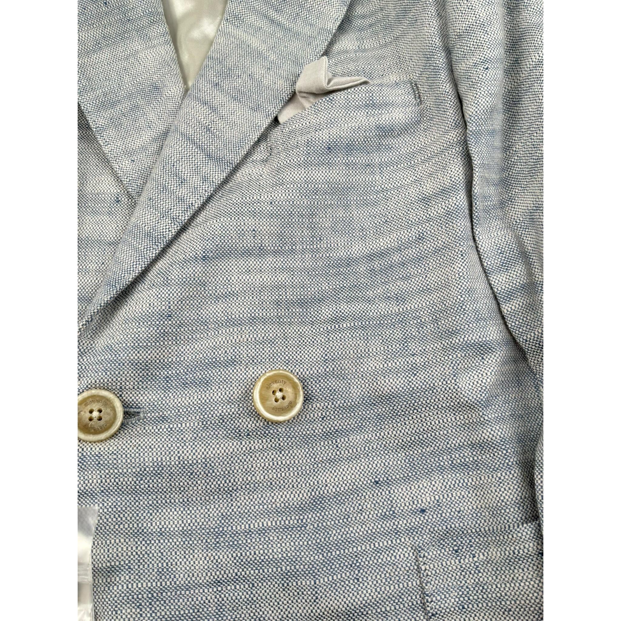 Eleventy Giacca Tinta Unita Doppiopetto per Bambino EW2P94 BLU ELEVENTY 