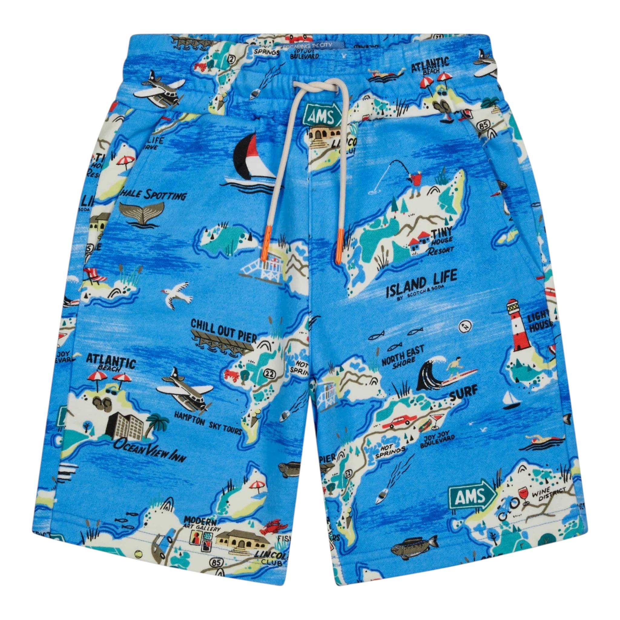 Scotch & Shrunk Bermuda Tinta Unita con Fantasia per Bambino 179440 AZZURRO SCOTCH & SHRUNK 