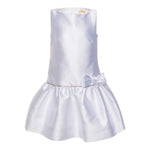 Monnalisa Abito Cerimonia Tinta Unita con Brillantini per Bambina 71192 BIANCO MONNALISA 