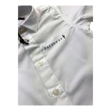 Cesare Paciotti Camicia Tinta Unita Con Logo Bianco Per Neonato
