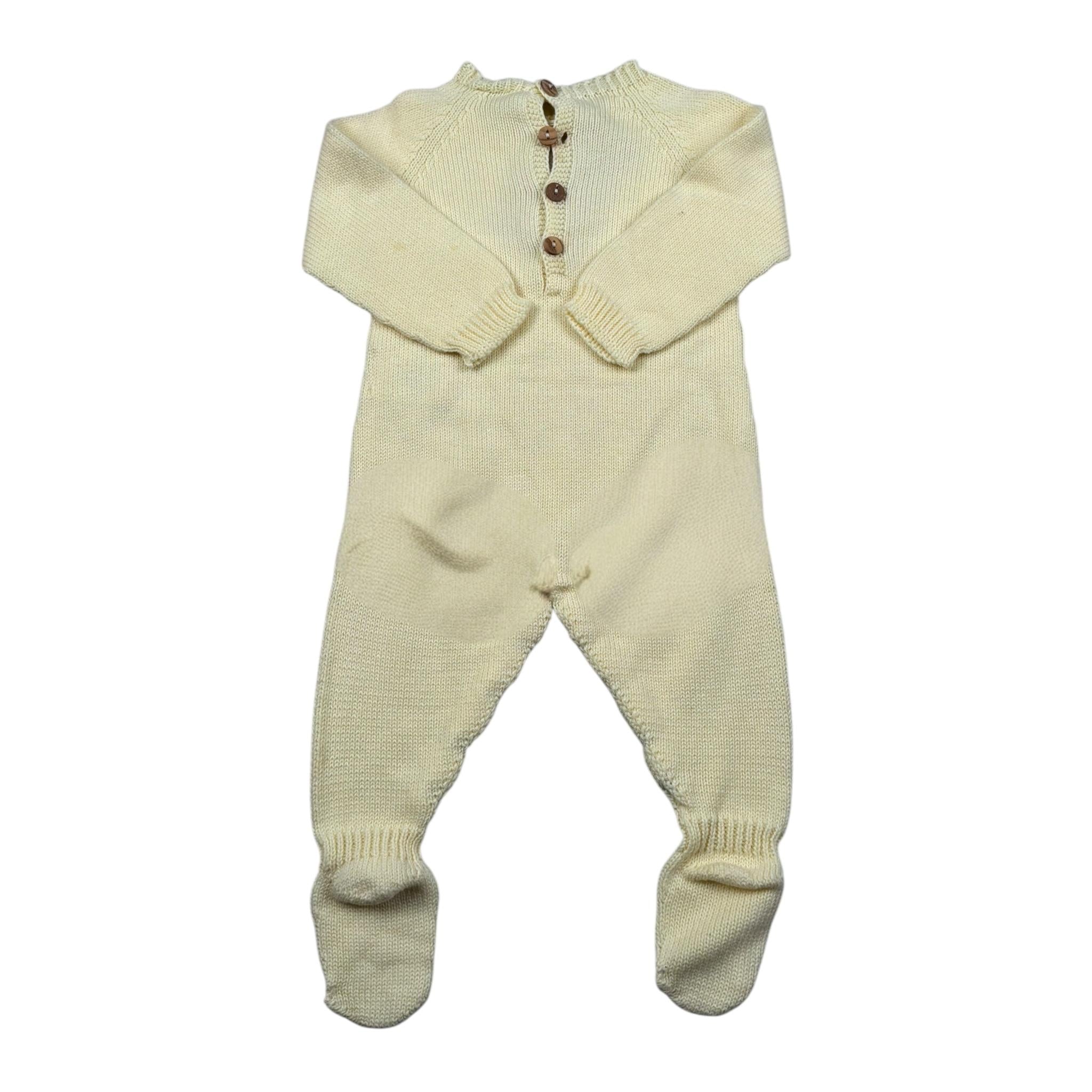 Wedoble Tutina Manica Lunga Tinta Unita con Trafori per Neonato V2507346A GIALLO WEDOBLE 