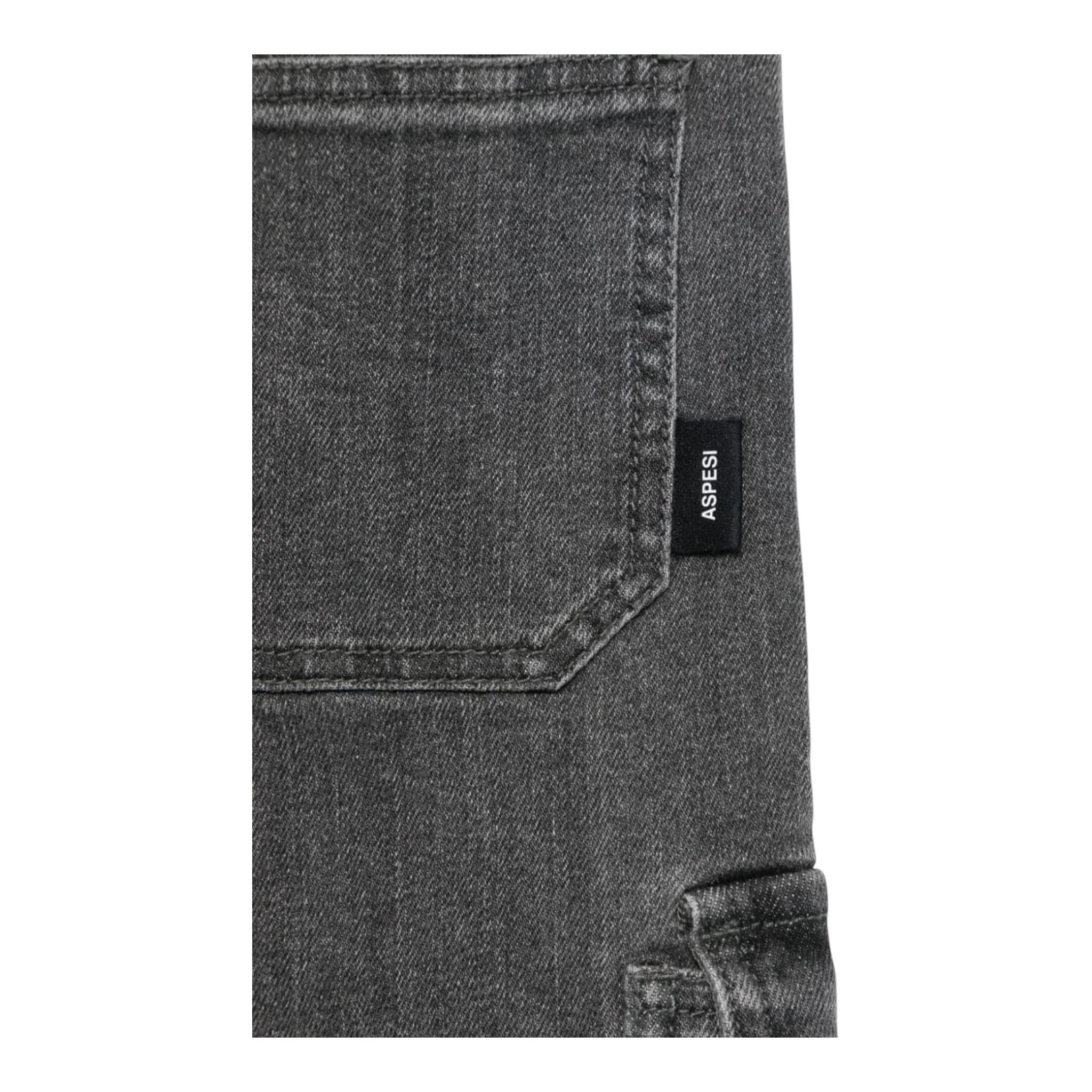 ASPESI jeans tinta unita con tascone Grigio per Bambino F24051PLJ0045 GRIGIO ASPESI 
