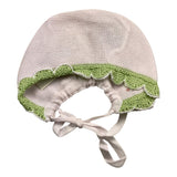 Marlu' Cappello Tinta Unita Con Ricami Rosa Per Neonata