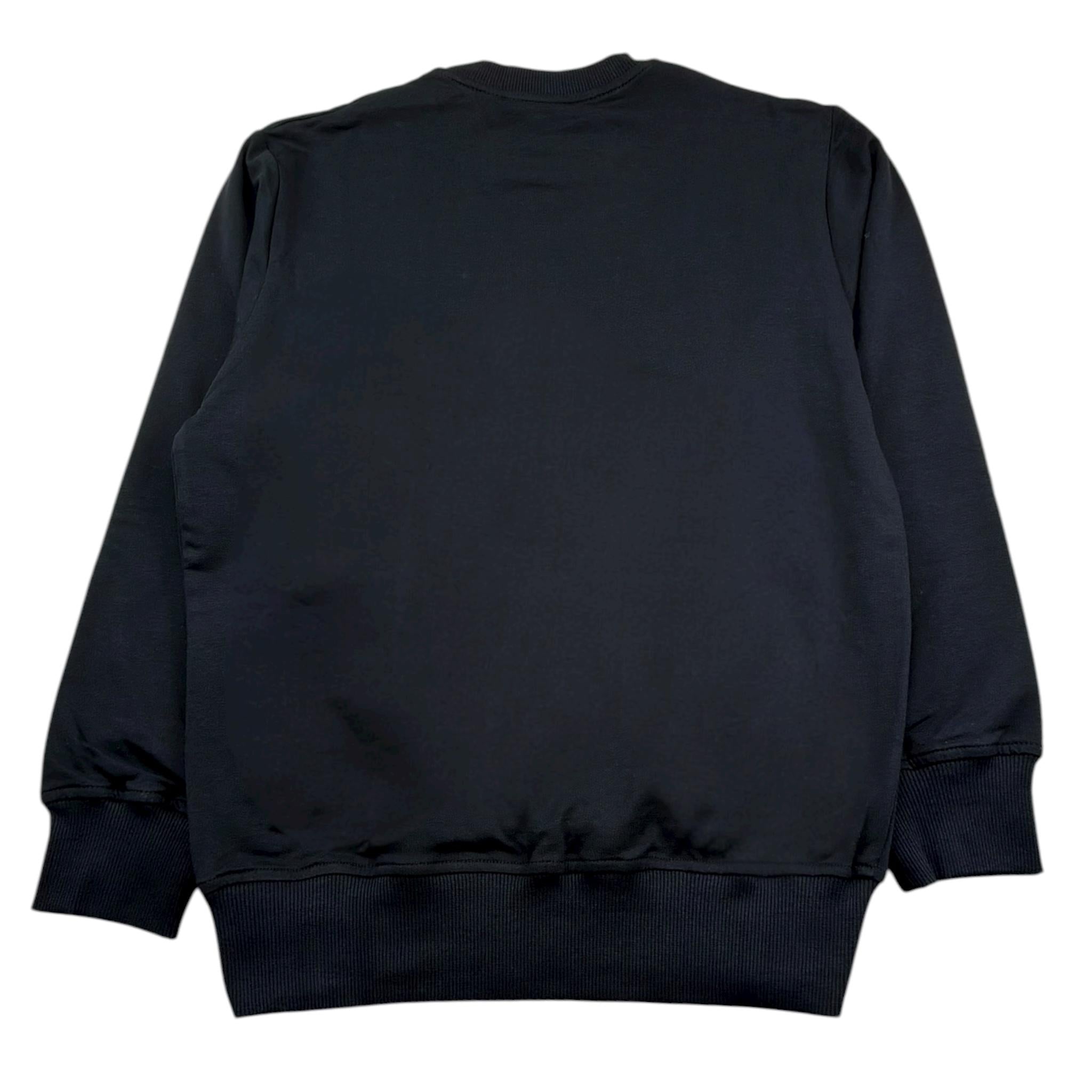 Zu+Elements Felpa Girocollo Tinta Unita con Stampa per Bambino ZU1607 NERO ZU+ELEMENTS 