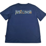 Just Cavalli T-Shirt Girocollo Tinta Unita con Logo per Bambino JBP26092TS BLU JUST CAVALLI 