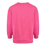 Balmain Felpa Chiusa Girocollo Tinta Unita con Stampa per Bambina 6R4Q80 FUXIA BALMAIN 