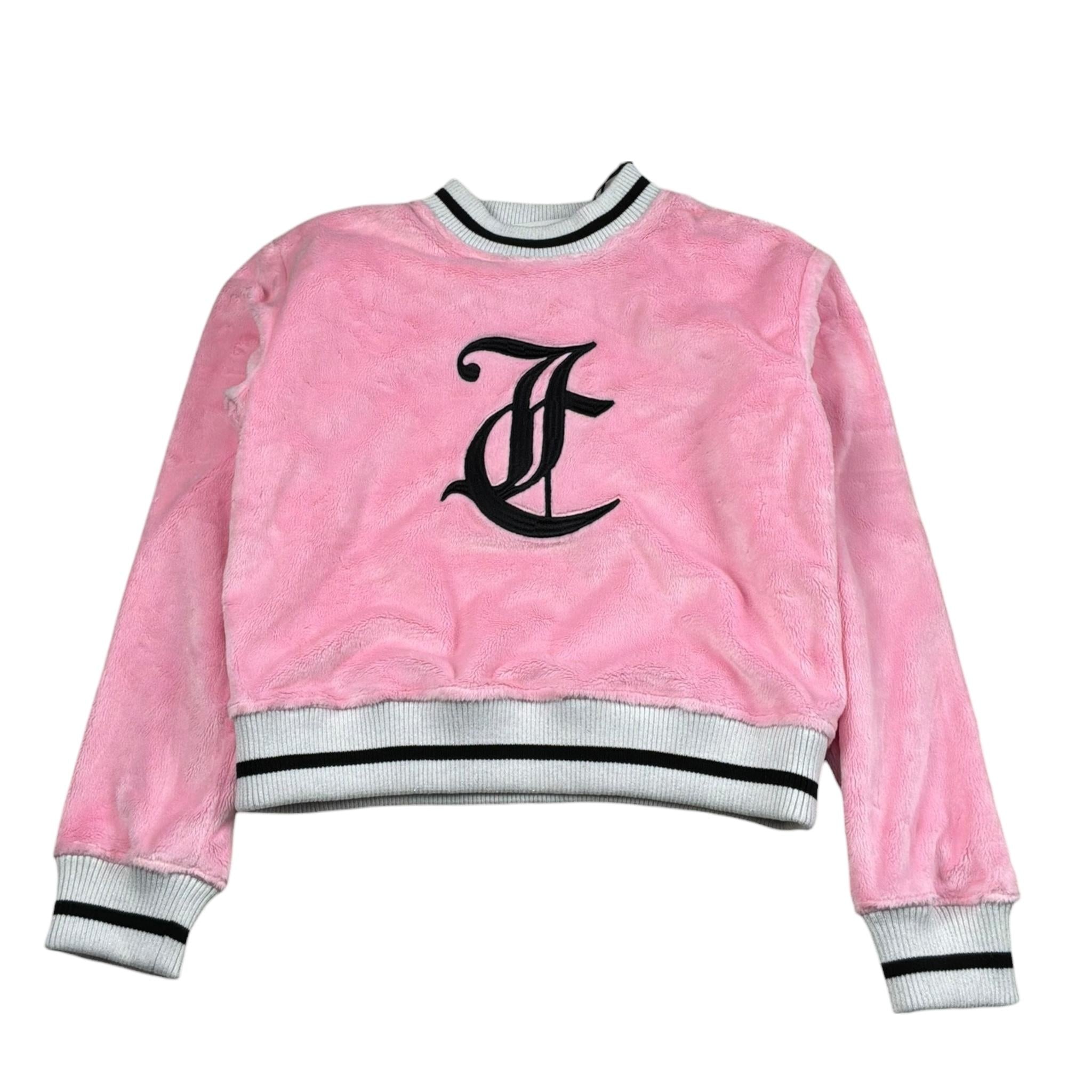 Juicy Couture Felpa Girocollo Tinta Unita con Stampa per Bambina JBX6626 ROSA JUICY COUTURE 