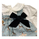 VALENTINA BEBES abito-camicia bicolore Azzurro per Neonata MAR82 AZZURRO VALENTINA BEBES 