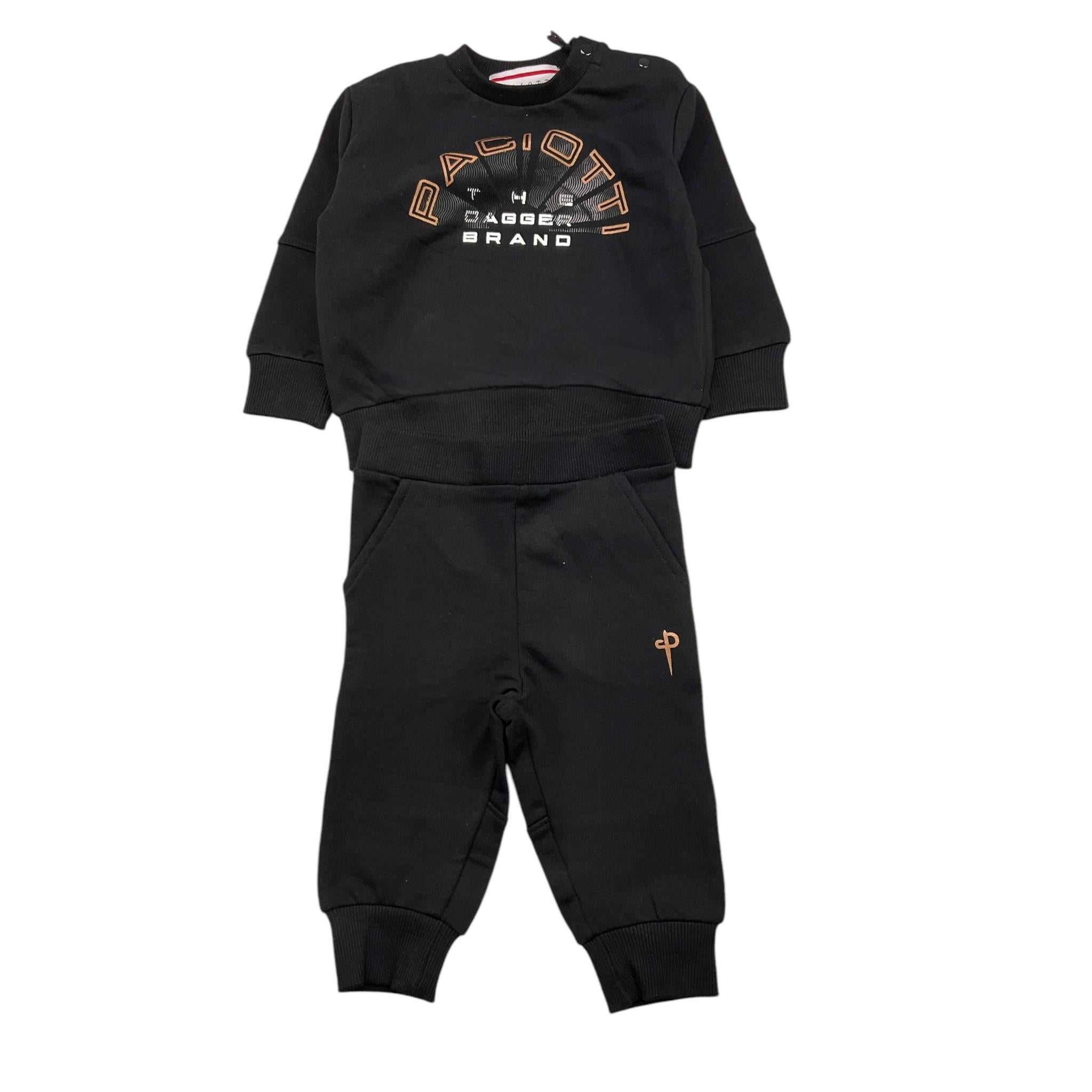 CESARE PACIOTTI completo 2pz felpa-pantalone tingta unita Nero per Neonato COMP5321B NERO CESARE PACIOTTI 