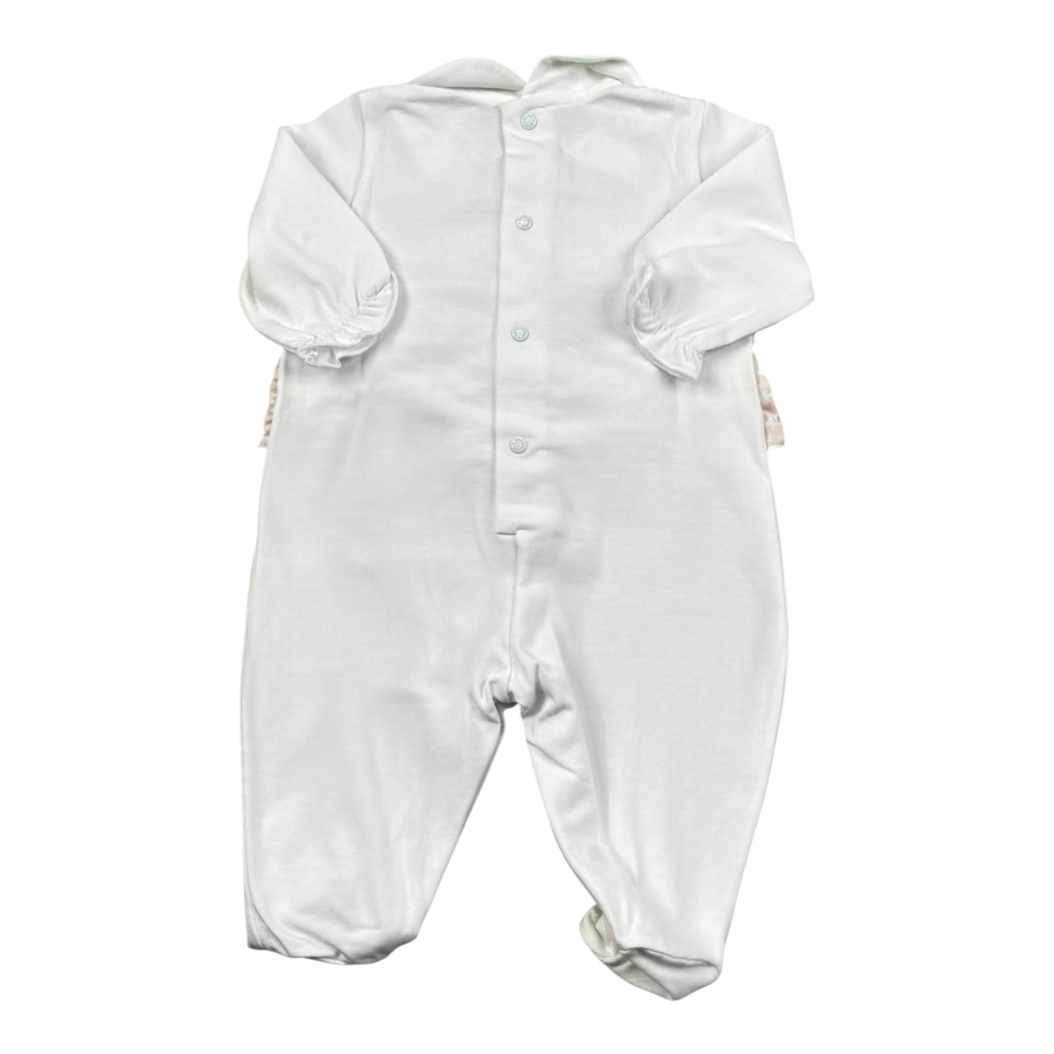 Barcellino Tutina Bicolore con Stampa per Neonata 110801 BIANCO/ROSA BARCELLINO 