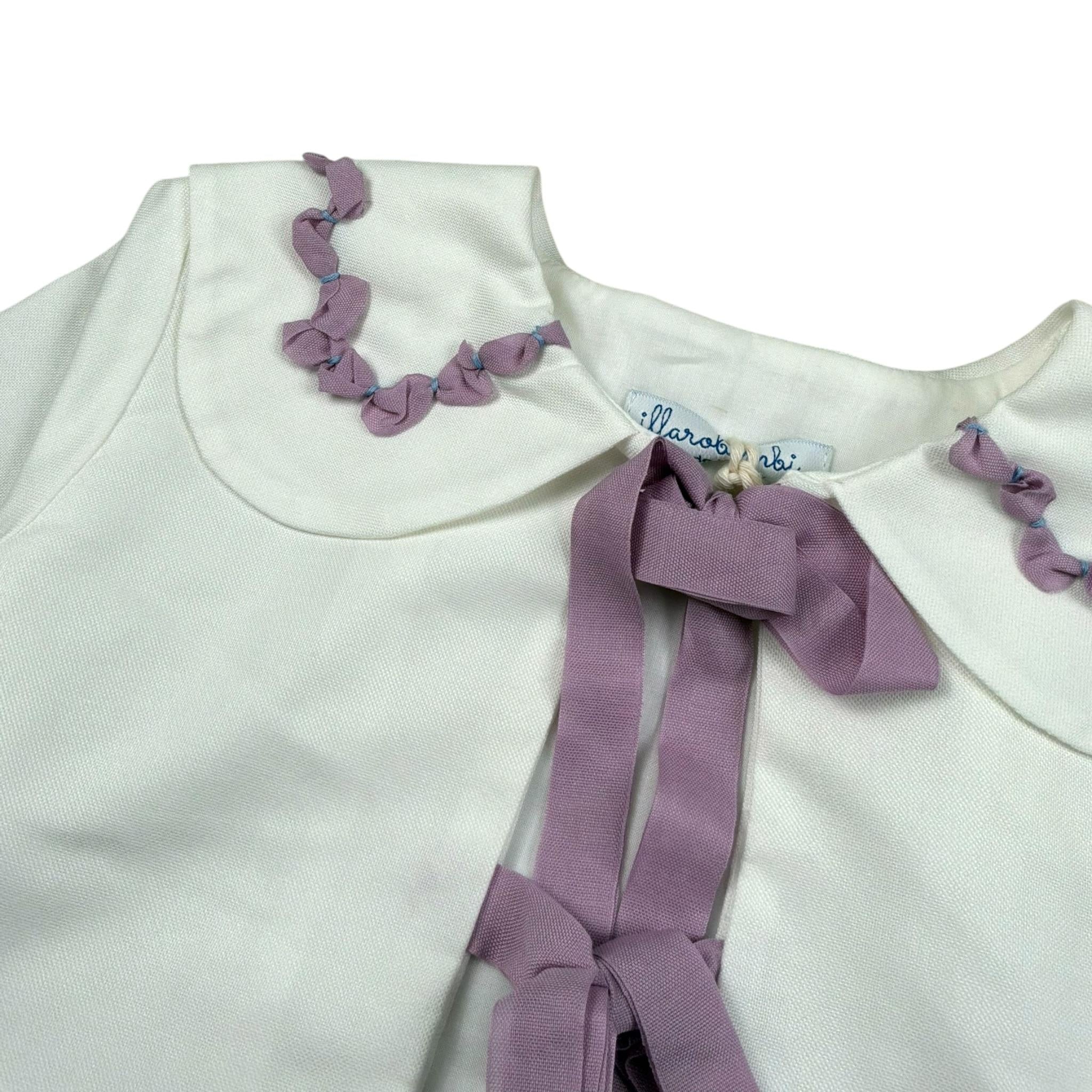 Ilfarobimbi Giacca Tinta Unita con Profili In Contrasto per Bambina IFB40714 BIANCO ILFAROBIMBI 