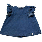 Le Bebe Camicia Giromanica Tinta Unita per Neonata LBG6424 BLU LE BEBE 