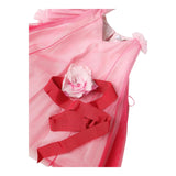 Monnalisa Abito Cerimonia Tinta Unita con Tulle per Bambina 71A914 ROSSO MONNALISA 