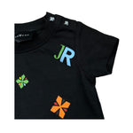 John Richmond T-Shirt Girocoll Tinta Unita con Stampe per Neonato RIP26119TS NERO JOHN RICHMOND 