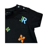 John Richmond T-Shirt Girocoll Tinta Unita con Stampe per Neonato RIP26119TS NERO JOHN RICHMOND 