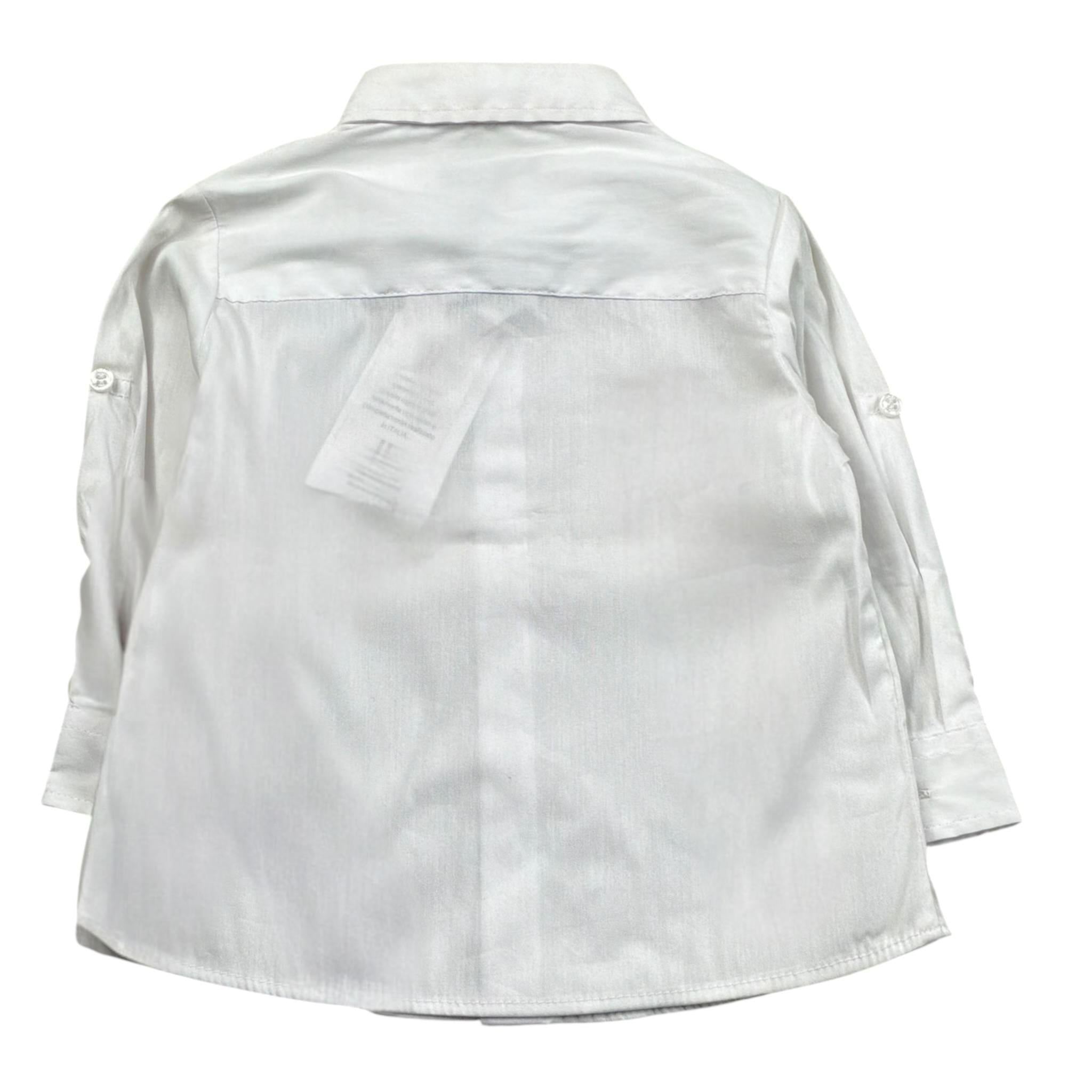 Daniele Alessandrini Camicia Tinta Unita con Logo per Neonato 1295C0778N BIANCO DANIELE ALESSANDRINI 