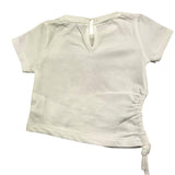 M+E' T-Shirt Girocollo Tinta Unita Cn Stampa In Contrasto Bianco per Neonata