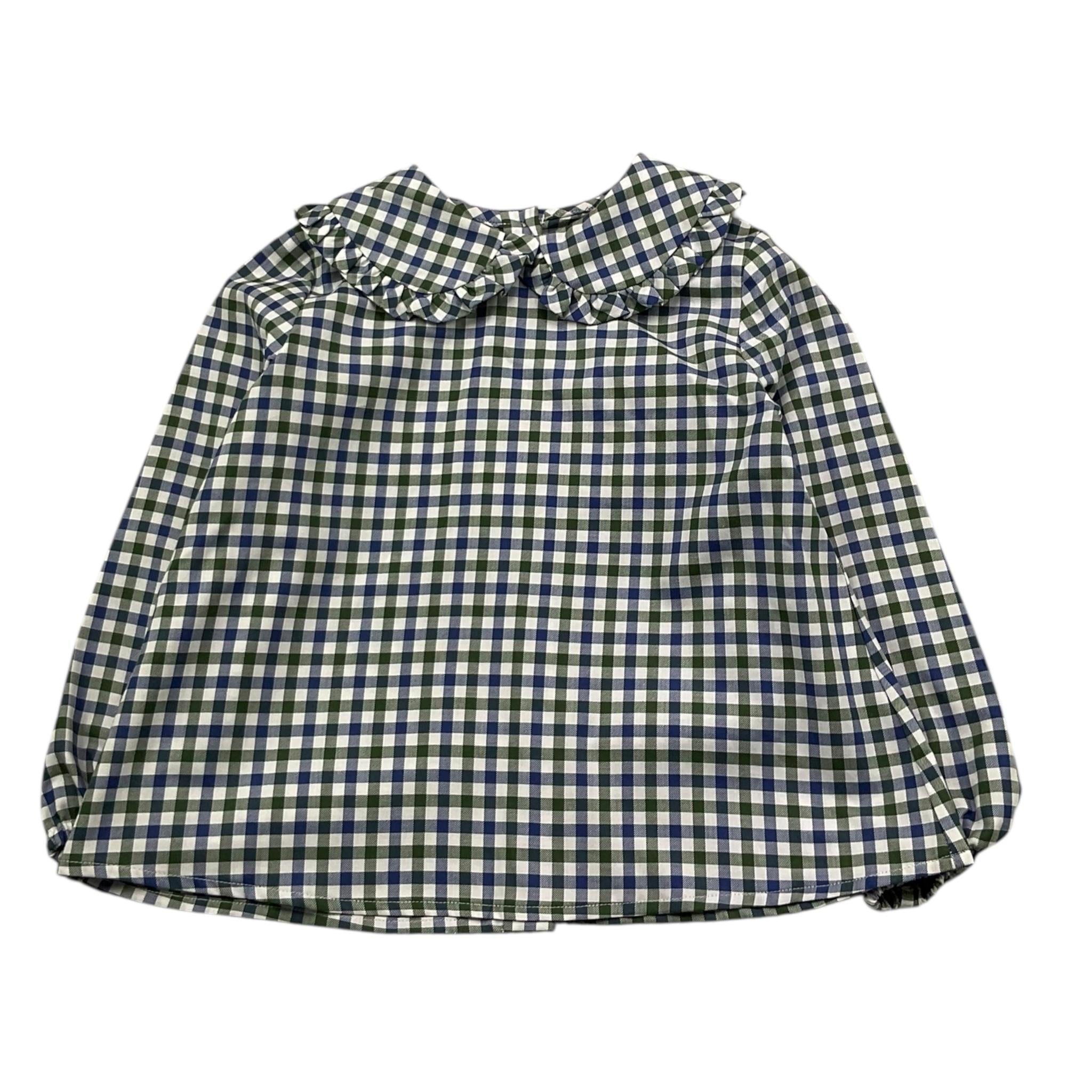 LITTLE BEAR camicia tinta unita con fantasia a quadrettini Bianco per Neonata 7225 BIANCO LITTLE BEAR 