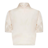 Vicolo Camicia Mezza Manica Tinta Unita  Avorio Per Neonata