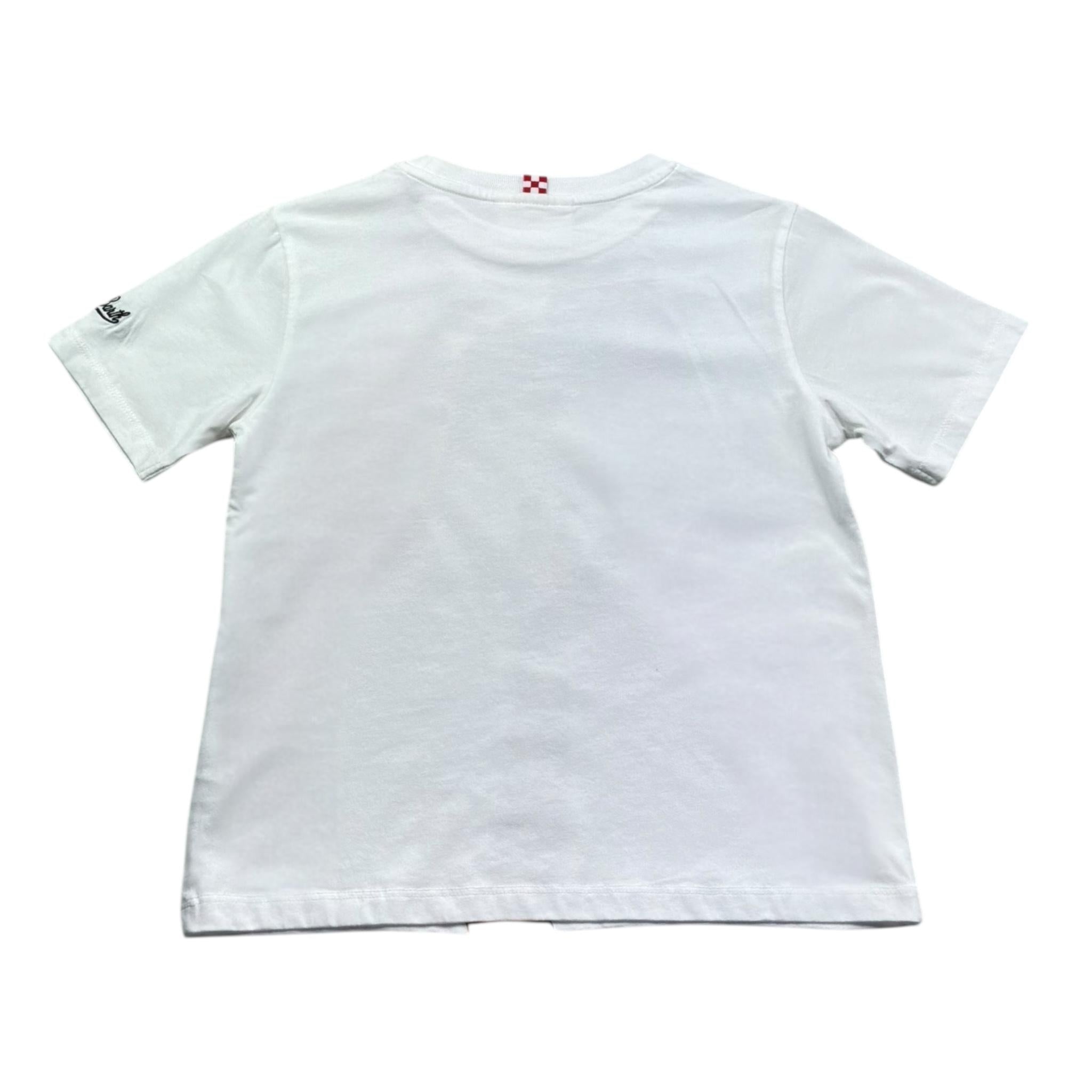 Saint Barth T-Shirt Girocollo Tinta Unita con Stampa per Bambino 01215L BIANCO SAINT BARTH 