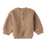 MINI BANDA felpa teddy tinta unita girocollo   Beige per Neonato 3A616 BEIGE MINI BANDA 