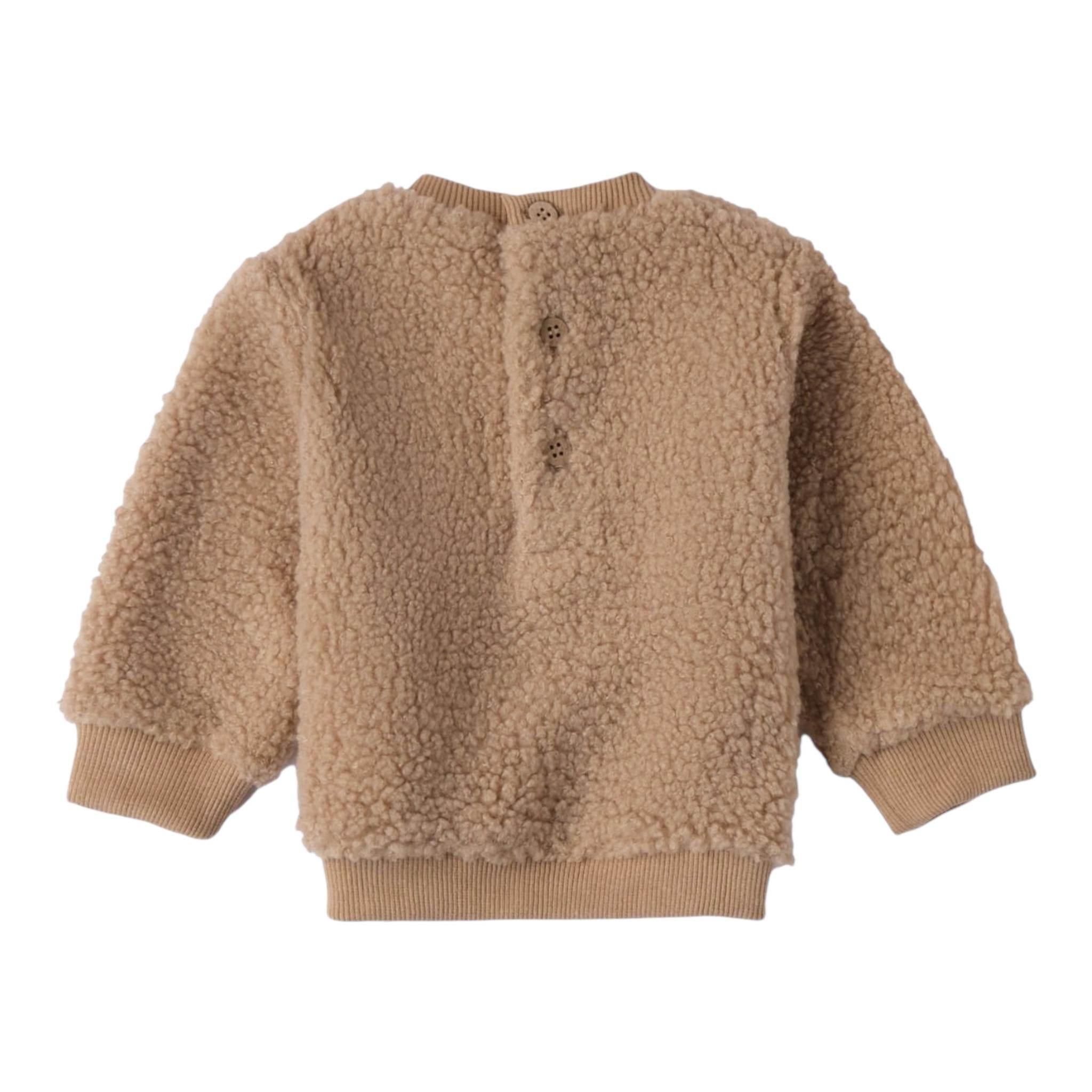MINI BANDA felpa teddy tinta unita girocollo   Beige per Neonato 3A616 BEIGE MINI BANDA 
