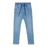 Diesel Jeans Tinta Unita con Elastico In Vita per Bambino 00J3AJ AZZURRO DIESEL 