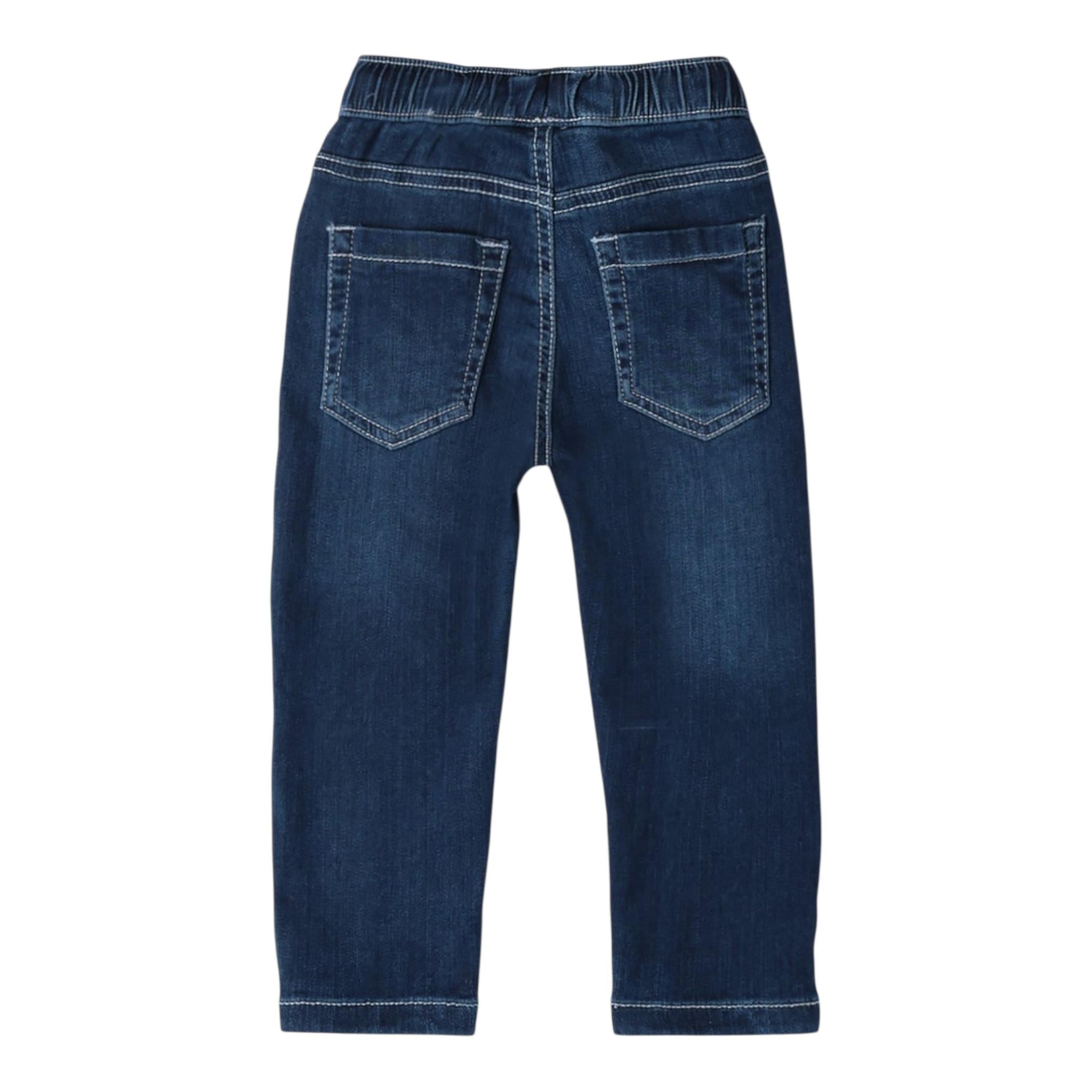 Sarabanda Jeans Tinta Unita con Elastico In Vita per Neonato 0B033 BLU SARABANDA 