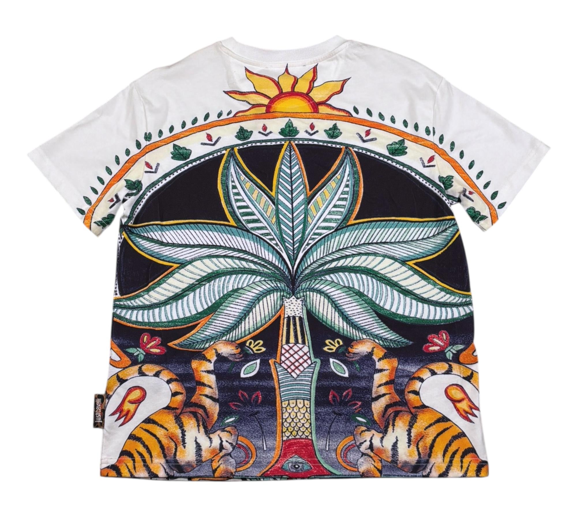 Just Cavalli T-Shirt Girocollo Stampa Fantasia per Bambino JBP26077TS BIANCO JUST CAVALLI 