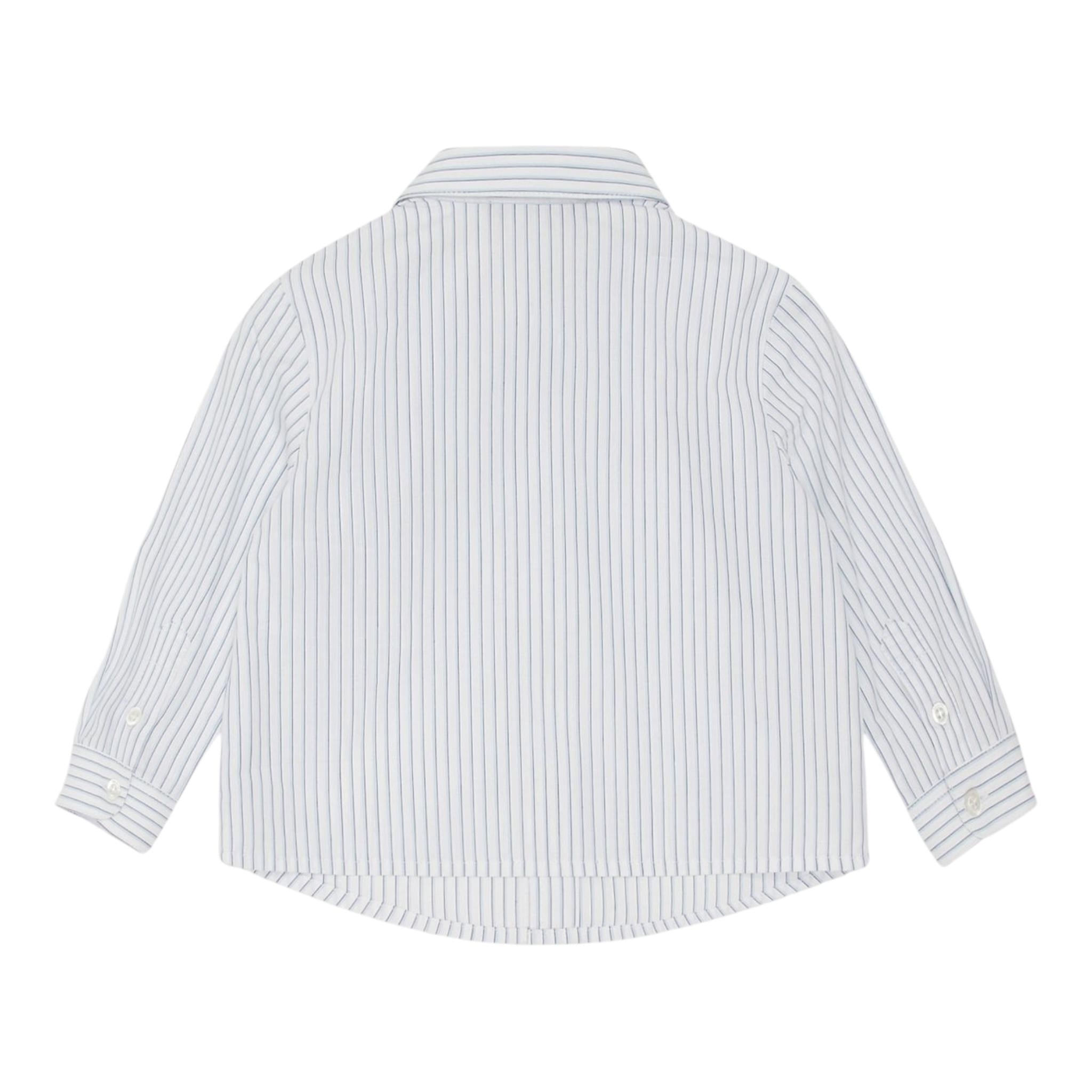 Emporio Armani Camicia Tinta Unita con Manica Lunga Fantasia A Righe per Neonato 6DHCJD BIANCO EMPORIO ARMANI 