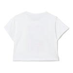 Liu Jo T-Shirt Girocollo Tinta Unita con Stampa Logo per Bambina GA5168 BIANCO LIU JO 