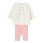 LIU JO completo 2pz felpa-leggins bicolore Bianco/rosa per Neonata HF4037F0939 BIANCO/ROSA LIU JO 