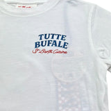 Saint Barth T-Shirt Girocollo Tinta Unita con Stampa per Bambino 01227L BIANCO SAINT BARTH 