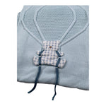 Marlu' Coperta Tinta Unita con Ricami per Neonato EB6780 AZZURRO MARLU' 