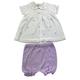 Baby Lord Completo 2 Pezzi Maglia-Culotte Bianco Per Neonata