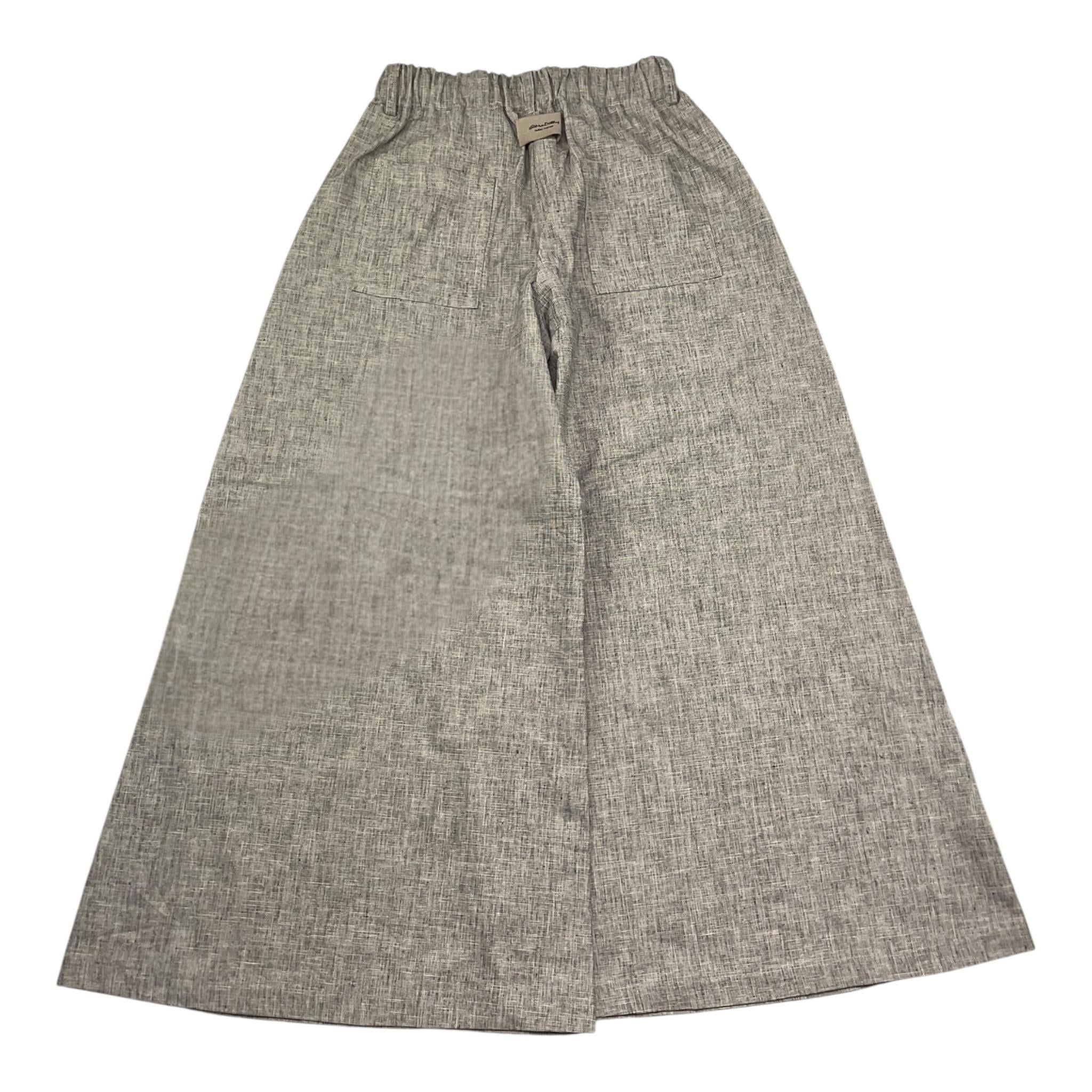 @Madilly Pantalone Tinta Unita Modello Palazzo per Bambina DOTTY GRIGIO @MADILLY 