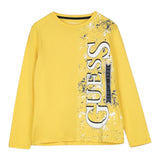 GUESS shirt girocollo tinta unita con stampa logo Giallo per Bambino L4YI36K8HM4 GIALLO GUESS 