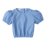 Sarabanda Top Traforato Mezza Manica Tinta Unita per Bambina 0B257 AZZURRO SARABANDA 