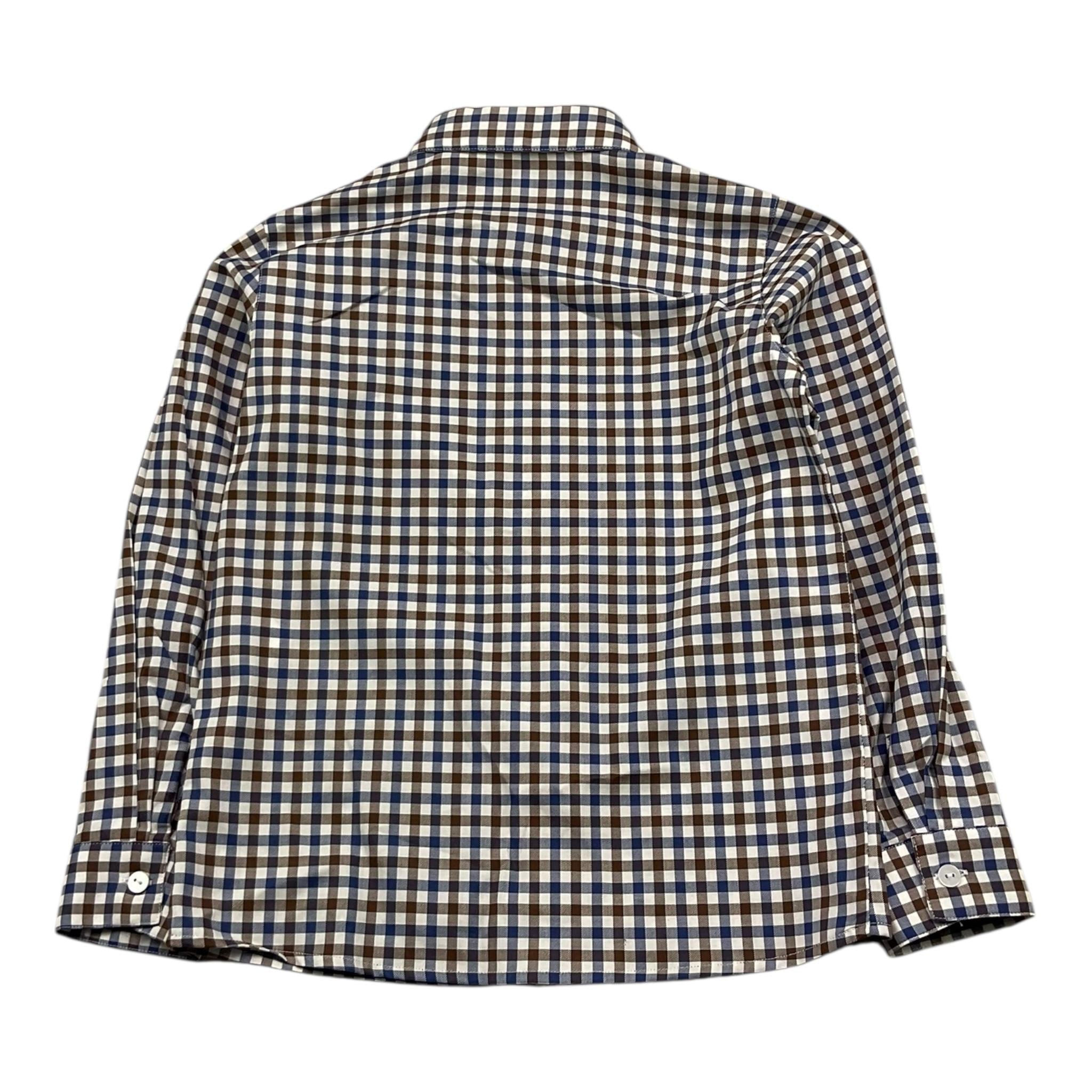 LITTLE BEAR camicia tinta unita con fantasia a quadrettini Bianco per Bambino 7221J BIANCO LITTLE BEAR 