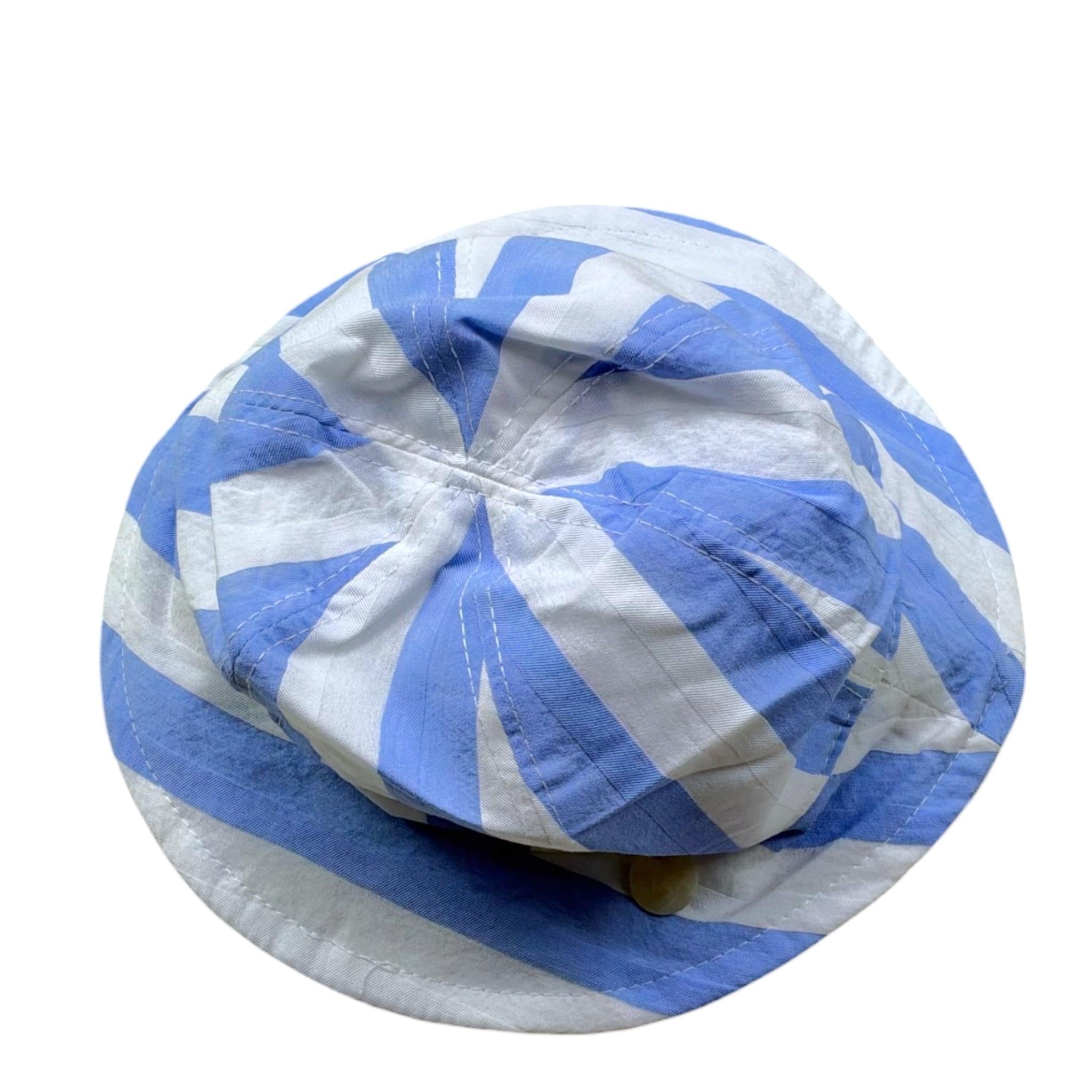 Le Bebe' Cappello Tinta Unita con Fantasia A Righe per Neonato LBG6387 AZZURRO LE BEBE' 