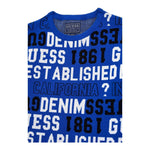 GUESS maglia girocollo tinta unita con stampa Blu per Bambino N4YR00Z3GV0J BLU GUESS 