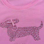 Liu Jo T-Shirt Girocollo Tinta Unita con Brillantini per Neonata KA5021XX ROSA LIU JO 